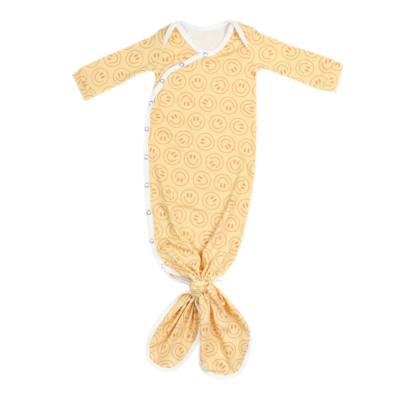 Copper Pearl Newborn Knotted Gown - Vance
